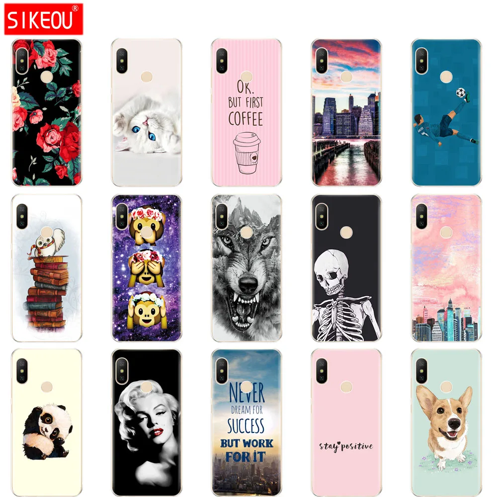 silicone case for Xiaomi MI A2 LITE Case Full Protection Soft tpu Back Cover Phone Case For Xiomi MI A2 LITE bumper Coque cute