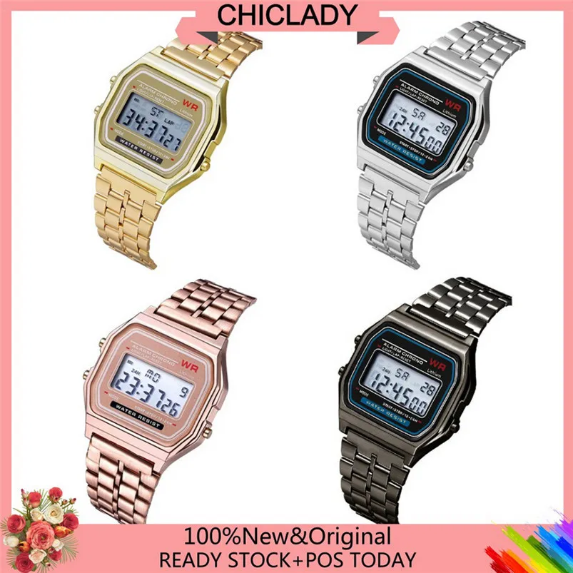 LED Digital Waterproof Quartz Wrist Watch Dress Golden Wrist Watch Women Men mens watches top brand luxury Masculino Reloj R03 (7)