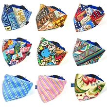 

2018 Pet Collar And Bibs Towel Integrated Multifunctional Product Cotton And Canvas Fabrics 12 Patterns Four Sizes Scarf Collars