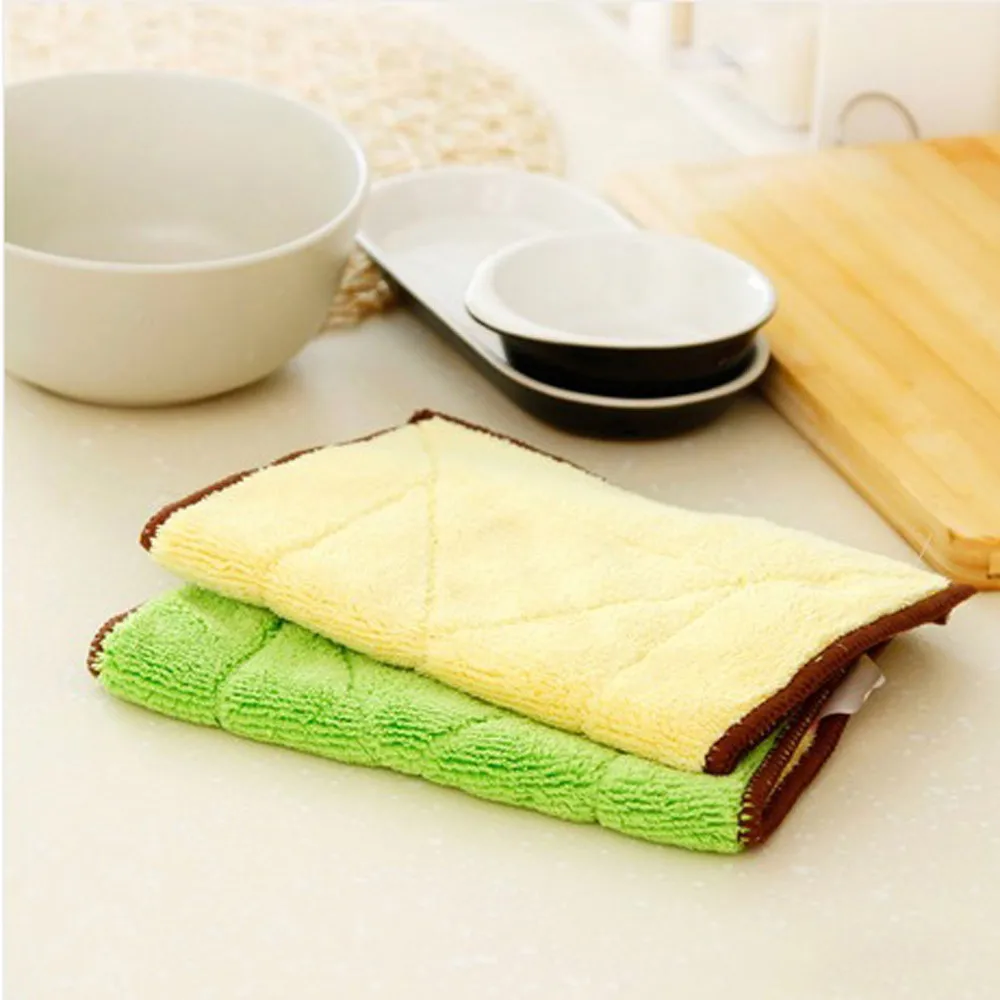 Mixed Color Microfiber Car Cleaning Towel Kitchen Washing Polishing Cloth Kitchen Gadgets Wash Dish Towel Accessories#15