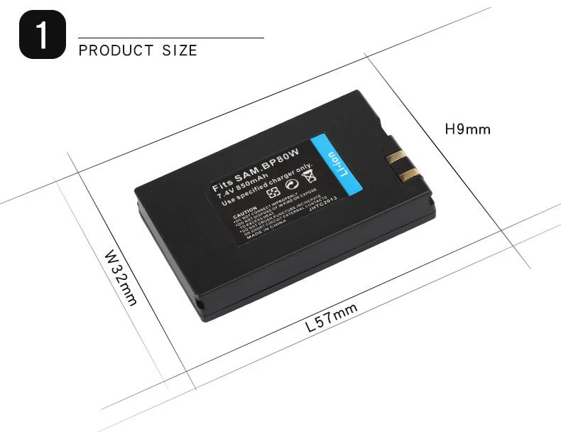 Dinto 1 шт. 850 мА/ч, IA-BP80W IA BP80W IA-BP80WA Li-Ion Камера Батарея для samsung SC-D381 SC-D382 D385 DX103 VP-DX100i BP 80 Вт