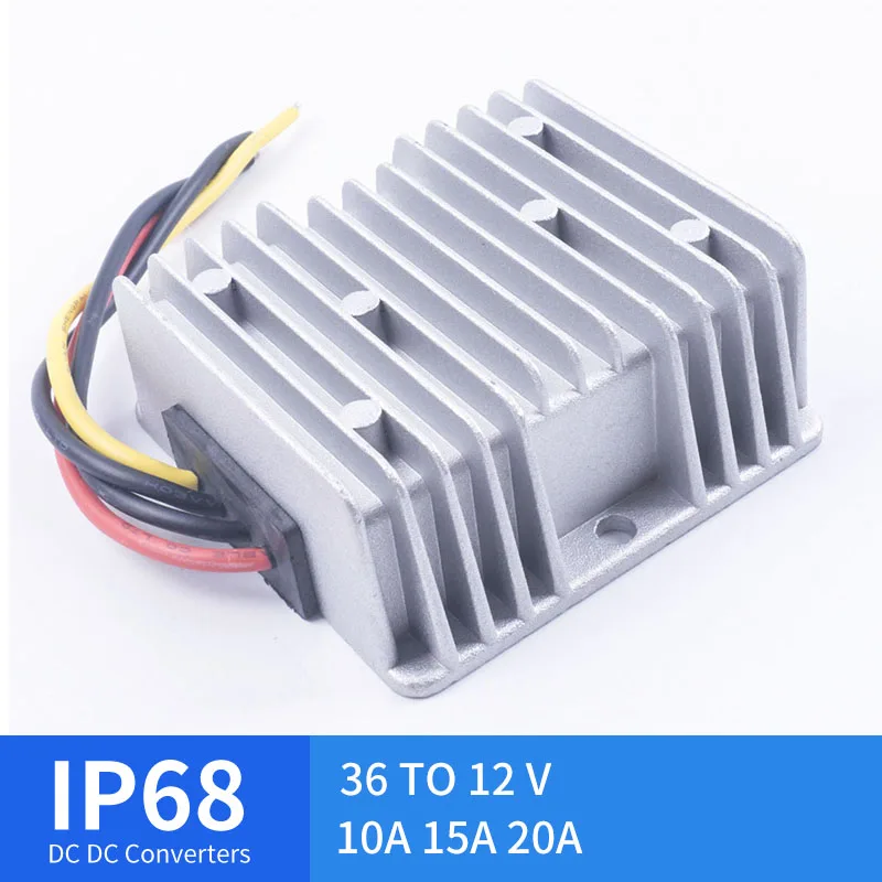 

DC 36V TO 12V 10A 15A 20A Waterproof and Dustproof Power Converter Controller Shockproof Automotive LED Type Converter