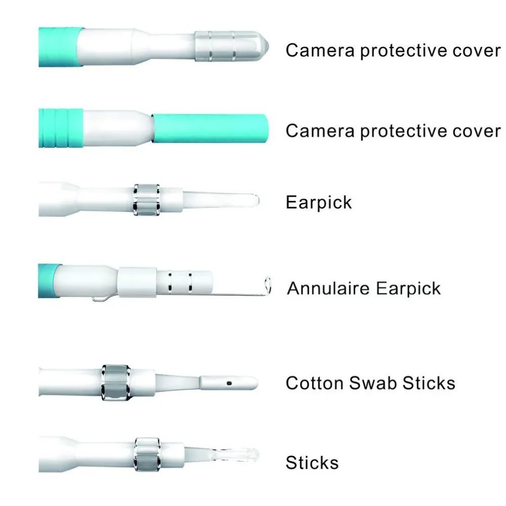 3 in1Ear очиститель эндоскопа ложка функциональный диагностический инструмент ухо чистый ушной воск чистящий инструмент Ушная ложка ушной палочки Отоскоп камера 0.3MP