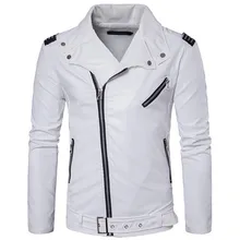 Xiu Luo новая весна и осень Мужчины искусственная кожа куртка мода Повседневное, с длинным рукавом, с отворотом, спортивного покроя, сплошной толстый Для мужчин пальто