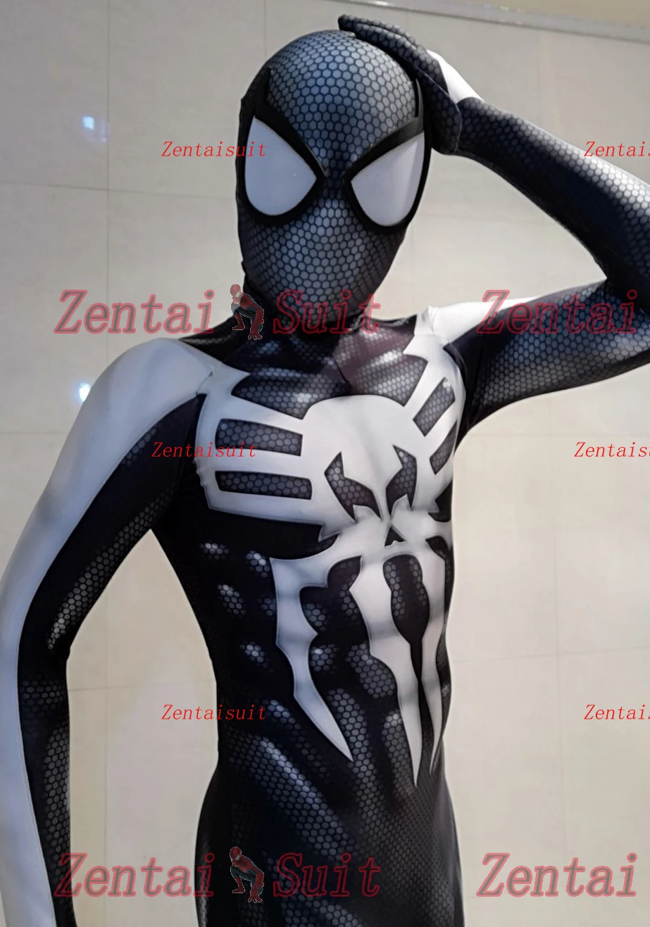 Окончательный черный костюм Человека паука 2099 для косплея с 3D принтом Майлз