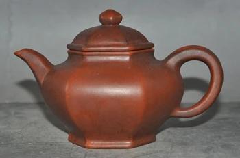 

6" Marked Old Chinese Yixing Zisha Pottery Carved Tea maker Teapot Tea set pot