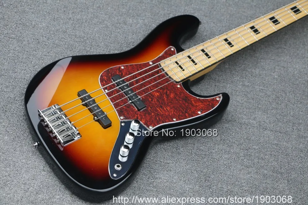 Классический custom shop Deluxe J бас гитара, sunburst 5 струн бас гитара