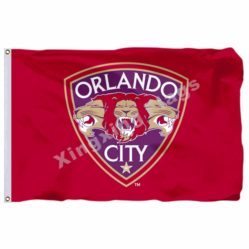 Orlando City SC Flag 3ft X 5ft Polyester MLS Orlando City SC Banner