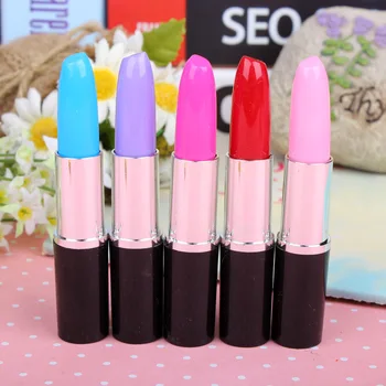 

Cute Kawaii Ballpoint Pen Creative Lipstick Ball Pen School Office Supplies Korean Stationery Free Shipping W8027