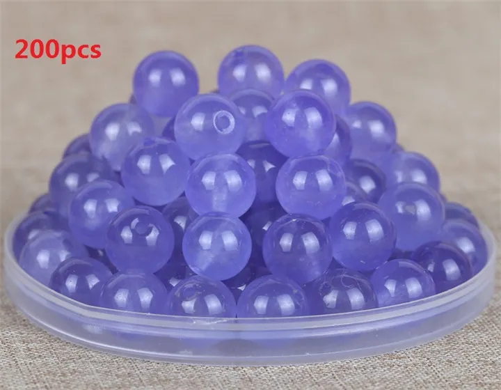 7  200pcs 8-16mm Natural Stone Loose Beads For Bracelet Jewelry Making Multicolor Jade Stone Beads Necklace Diy Jewelry Accessories