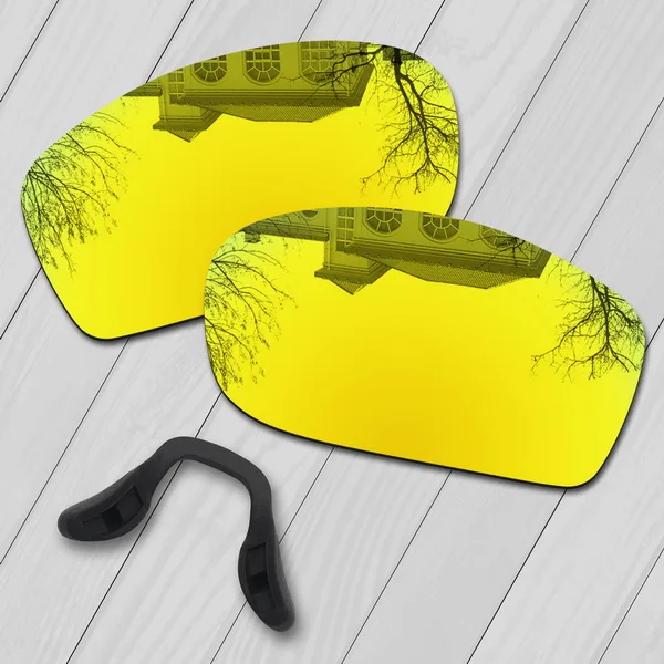 E.O.S поляризованные улучшенные Замена Объективы Для Высококачественные солнцезащитные очки Oakley Джульетта Солнцезащитные очки-несколько вариантов - Цвет линз: 24K Golden-Nose pads