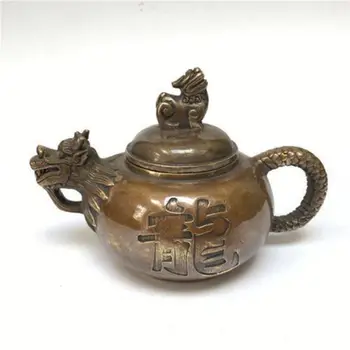 

Exquisite china bronze hand made dragon PIXIU lid teapot wine pot