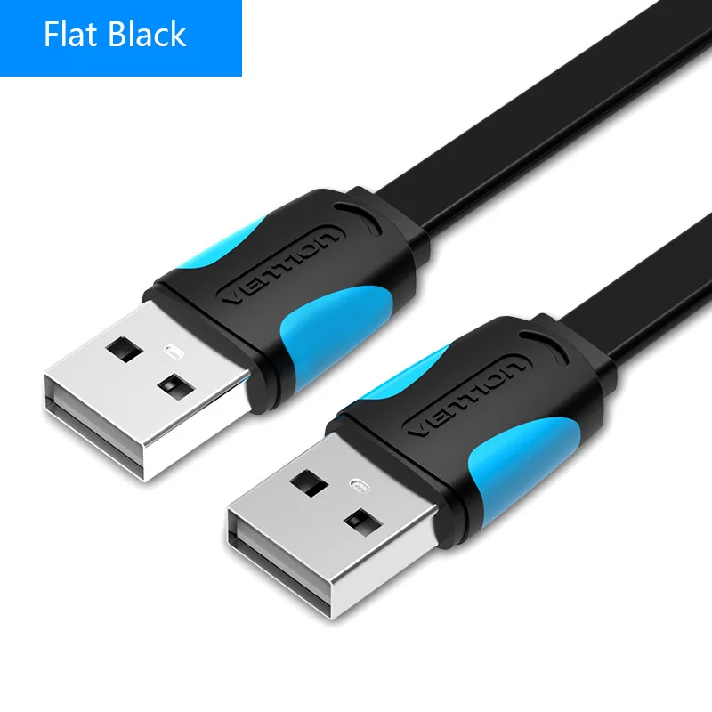 Vention USB-USB кабель папа-папа USB 2,0 кабель-удлинитель для HD PC 0,5 м кабель для компьютерной камеры USB кабель-удлинитель - Цвет: Flat Black