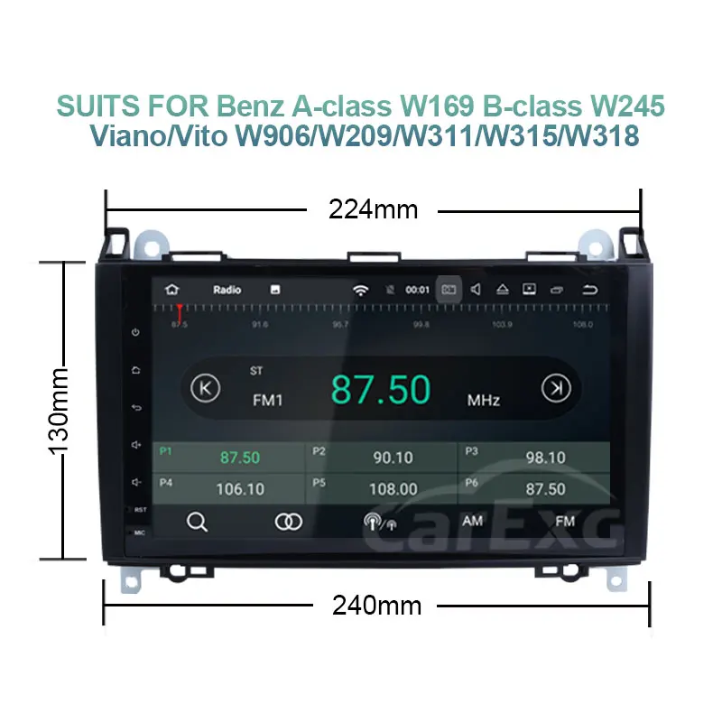 Sale 9 Inch Android 9.0 Octa Core Car GPS Navigator For Mercedes Benz Sprinter B200 B-class W245 B170 W209 W169 Wifi GPS Radio 28