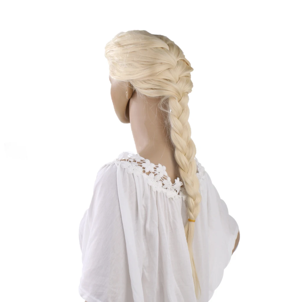 

Frozen Wig Braids Light Gold Child Button Network High Temperature Wire Novelty Fashion Top Quality