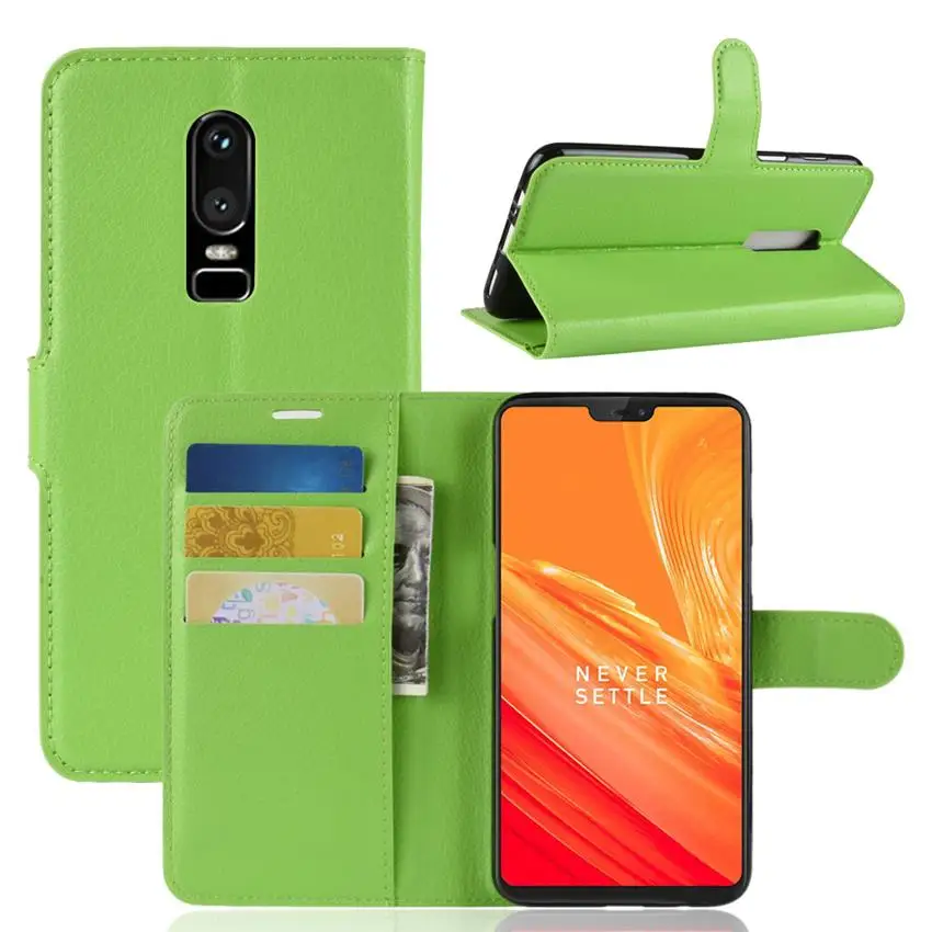 Чехол для телефона One Plus 5 T 6 задняя крышка кошелек из искусственной кожи флип кейс