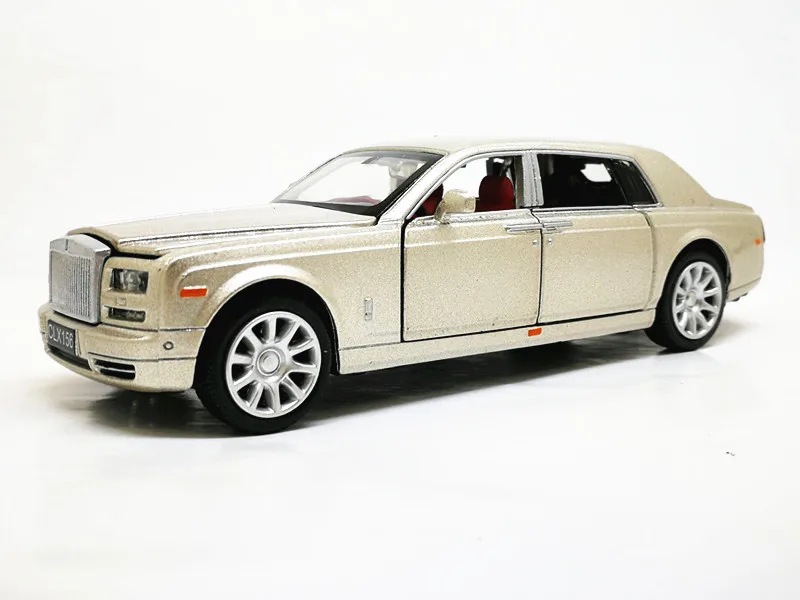 1:32 Rolls Royce Phantom удлиненная литая игрушка из сплава литья под давлением металлическая модель автомобиля Детская Коллекция подарков