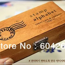 30 шт./компл./алфавит набор деревянных штампов/деревянная коробка/многоцелевой штамп/DIY смешная работа/Обычный скрипт 8 компл./лот
