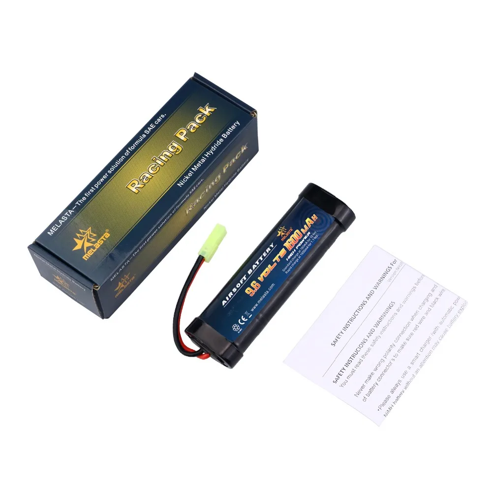 Melasta 2/3A 9,6 v 1600mAh NiMH плоские батареи для страйкбол пистолетов и Rc автомобилей