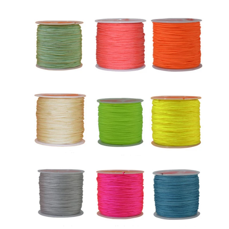 

DIY 0.8mm Fine Jade Line Thin Red Thread Braid Chinese Knot Thread Apparel Red Weave Line Sewing Crystal String & Fabric Cords