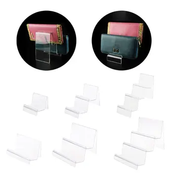 

Clear Acrylic Wallet Display Stand Holder Leather Handbag Purse Jewelry Stand