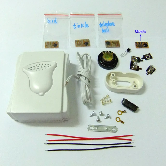 DIY Electronic Learning Doorbell Kit Music/Bird/Telephone Bell/Tinkle