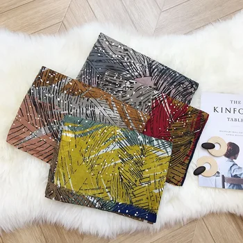 

2018 Newest Silver feather Foil Fringe Scarves And Shawls Long Cotton Feather Foulard Wrap Hijab Muffler 4 Color Free Shipping