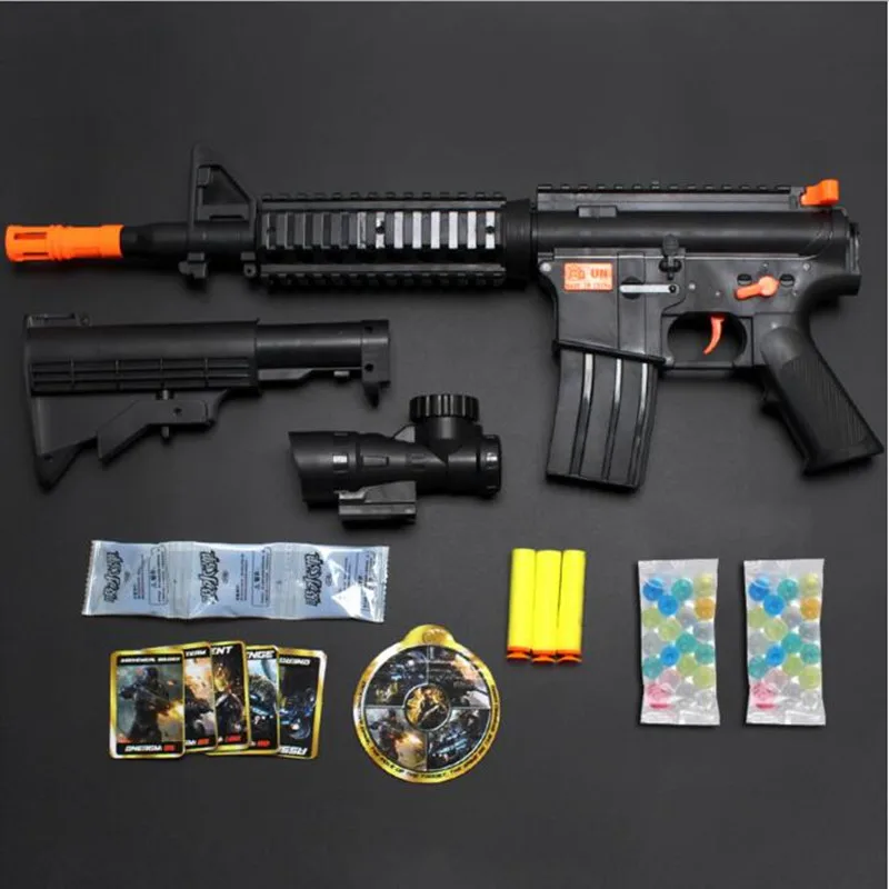 

DIY Black Simulation M4 Carbine Manual Airsoft Air Gun Paintball Gun Cosplay CSgame Boys and Children Toys A006 1set/lot