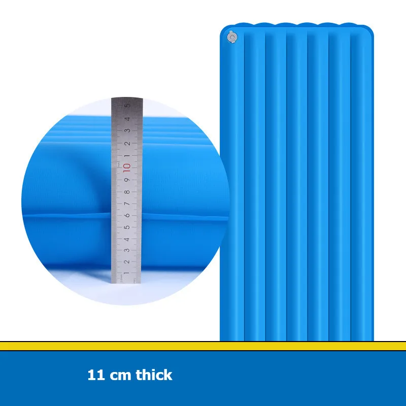 في الهواء الطلق التخييم حصيرة 182*60*11 سنتيمتر النايلون TPU جدا ضوء سمك الفرش الهوائي للمشي تميل الهواء حصيرة مع وسادة