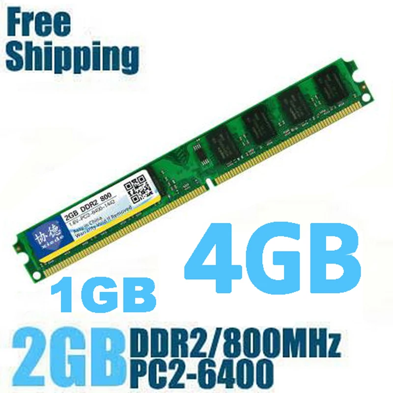 

High Quality Brand New Sealed DDR2 800MHz / PC2 6400 1GB 2GB 4GB Desktop RAM Memory compatible with DDR 2 667 MHz / 533MHz 2GB