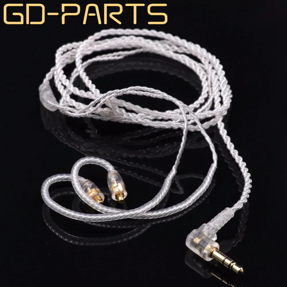 GD-PARTS ручная оплетка MMCX кабель для наушников Замена апгрейд SE215 SE425 SE535 SE846 Hifi Серебряный OCC ПВХ провод для наушников