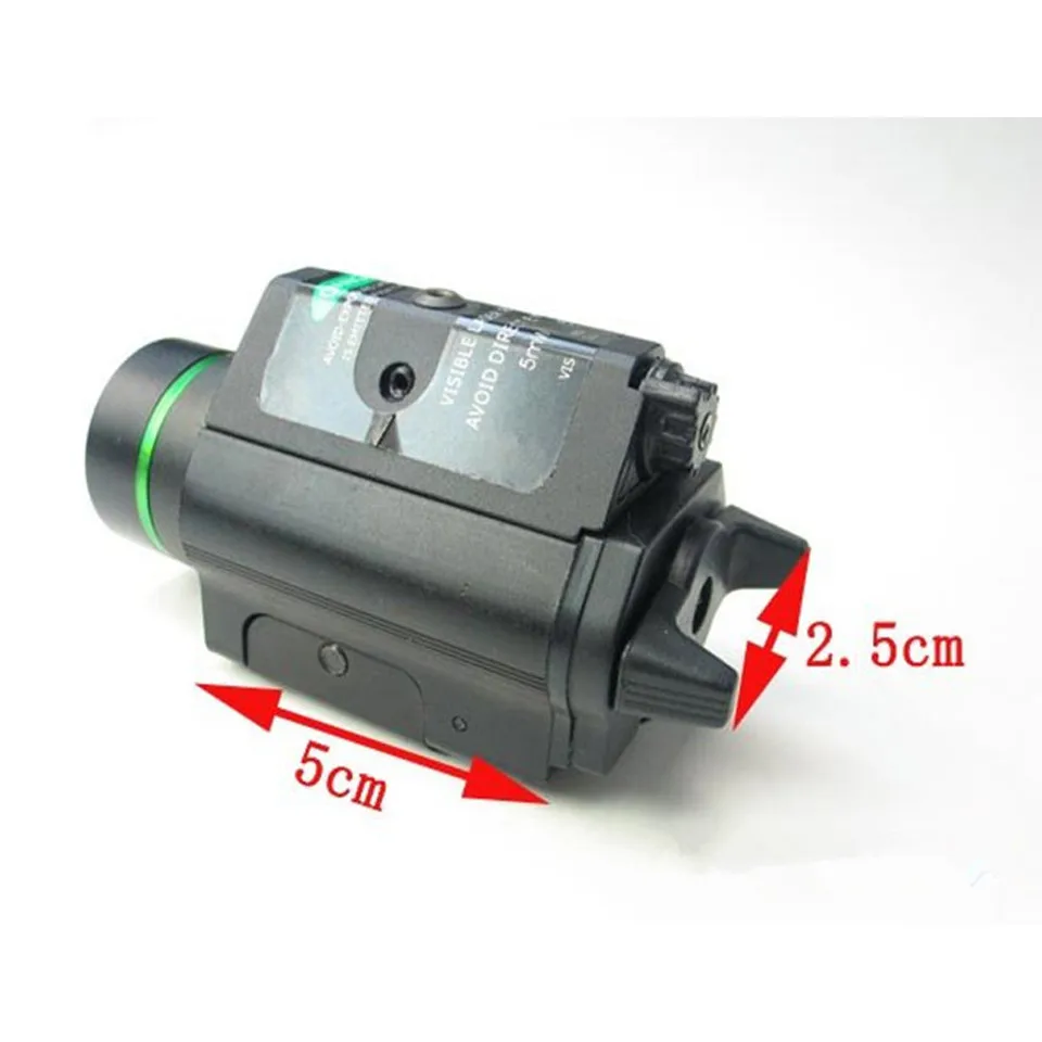 Tactical Green Laser Sight with LED Flashlight 2 in 1 Combo 20mm Mount Ultra Bright 225 lumen for Glock 17 Hunting-2