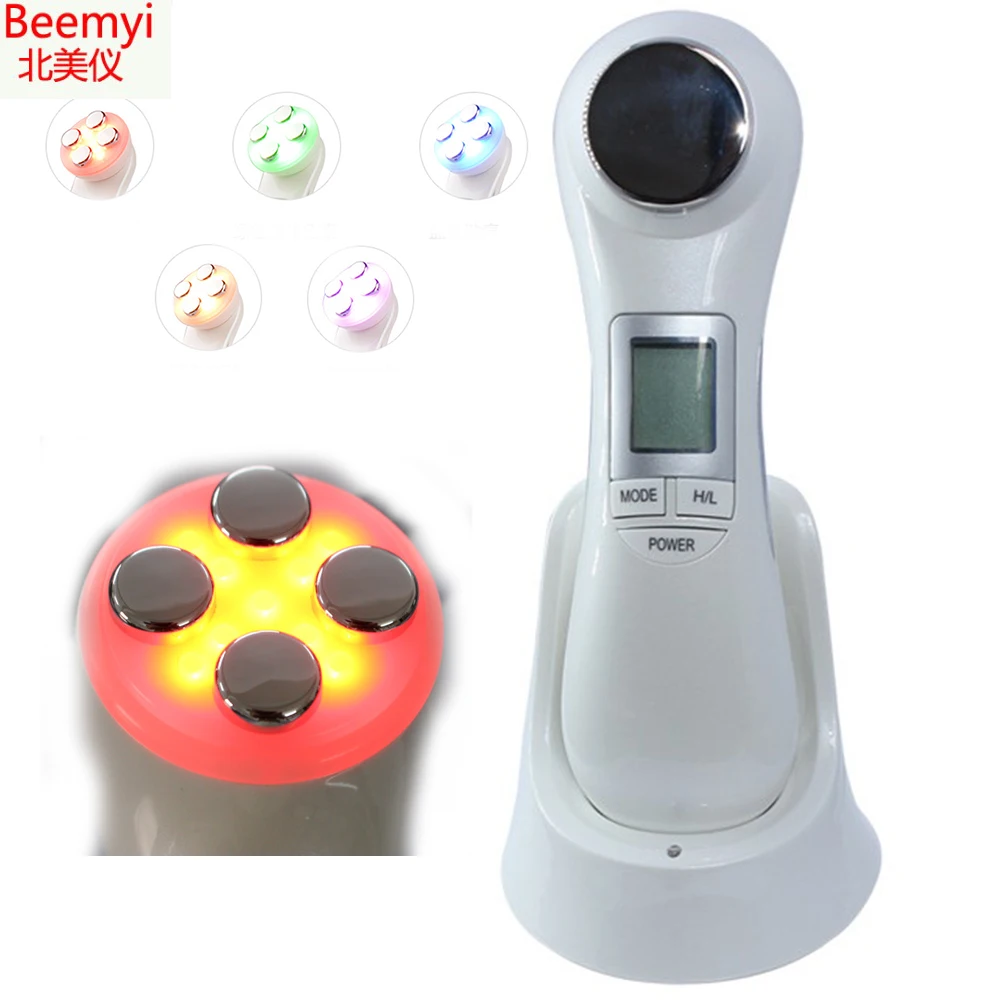 

6 in 1 Face Photon RF Radio Frequency EMS Mesotherapy Led Light Therapy Microcurrent Ultrasonic Vibration Face Lifting Massager