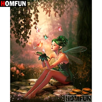 

HOMFUN DIY Diamond Painting Cross Stitch Diamond Embroidery "Cartoon elf" Full Rhinestone 5D Diamond Home Decor A15105