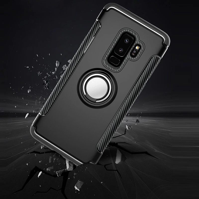 Роскошный бронированный металлический магнитный чехол для Samsung Galaxy S9 Plus защитный