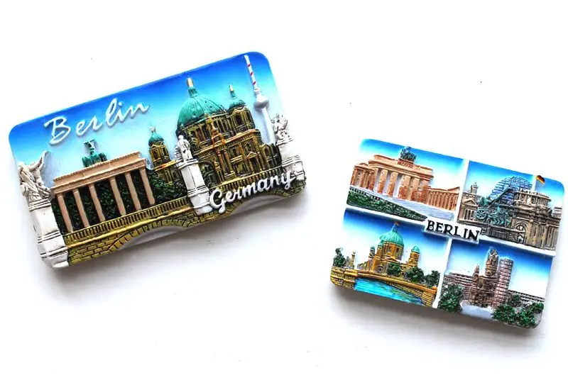 Handmade Painted Berlin Building 3D Fridge Germany Tourism