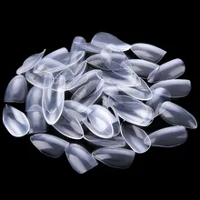 MAKARTT Stiletto False Nails 500pcs Short Nail Tips French Sharp Ending Full Cover 10 Sizes for Salons and DIY