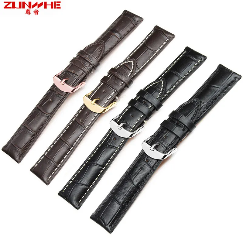 Кожаный ремешок для мужчин и женщин с бабочкой clasp14 16 18 19 20 21 22 мм tissot mido casio