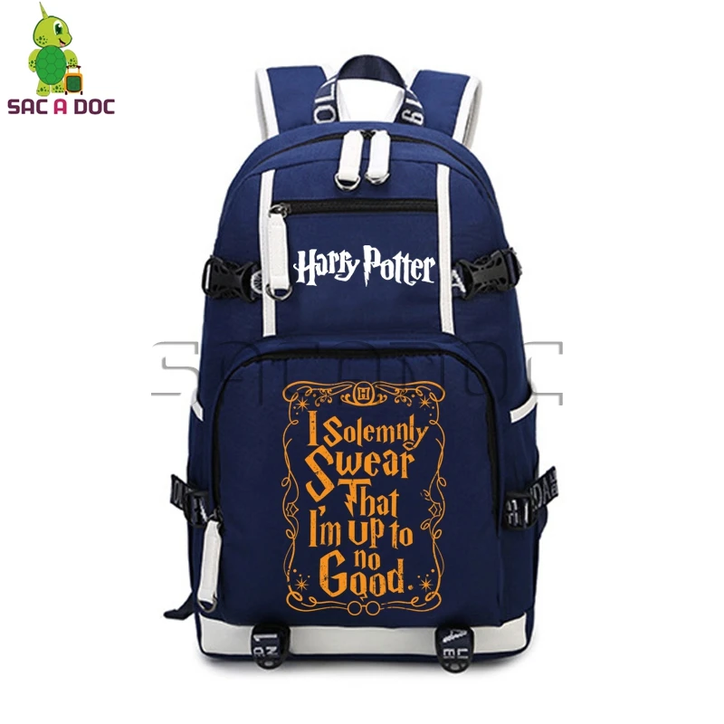 

Harri Potter Backpack Teens Students School Bags I'm Up To No Good Harry Potter Daily Backpack Women Men Laptop Travel Rucksack