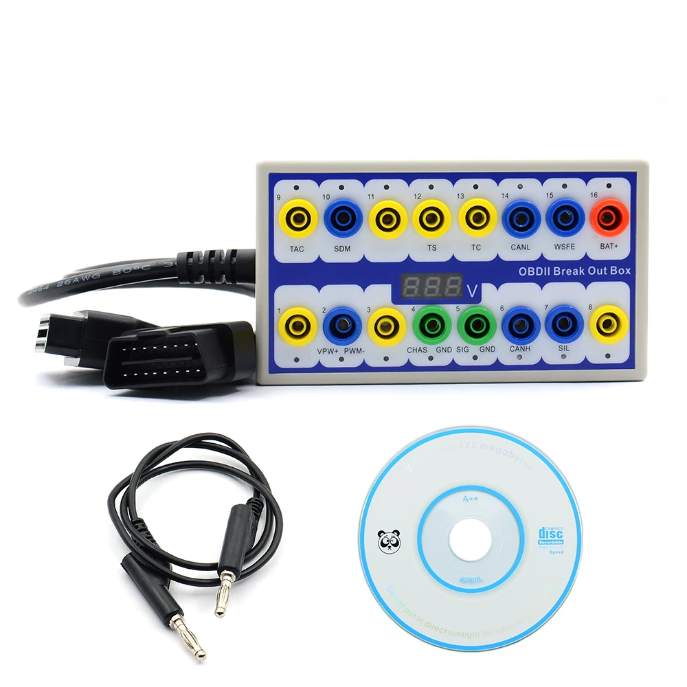 Auto Car OBD 2 Break Out Box OBD2 Breakout Box OBD OBDII Protocol Detector Diagnostic Connector Detector circuit tester circuit detector