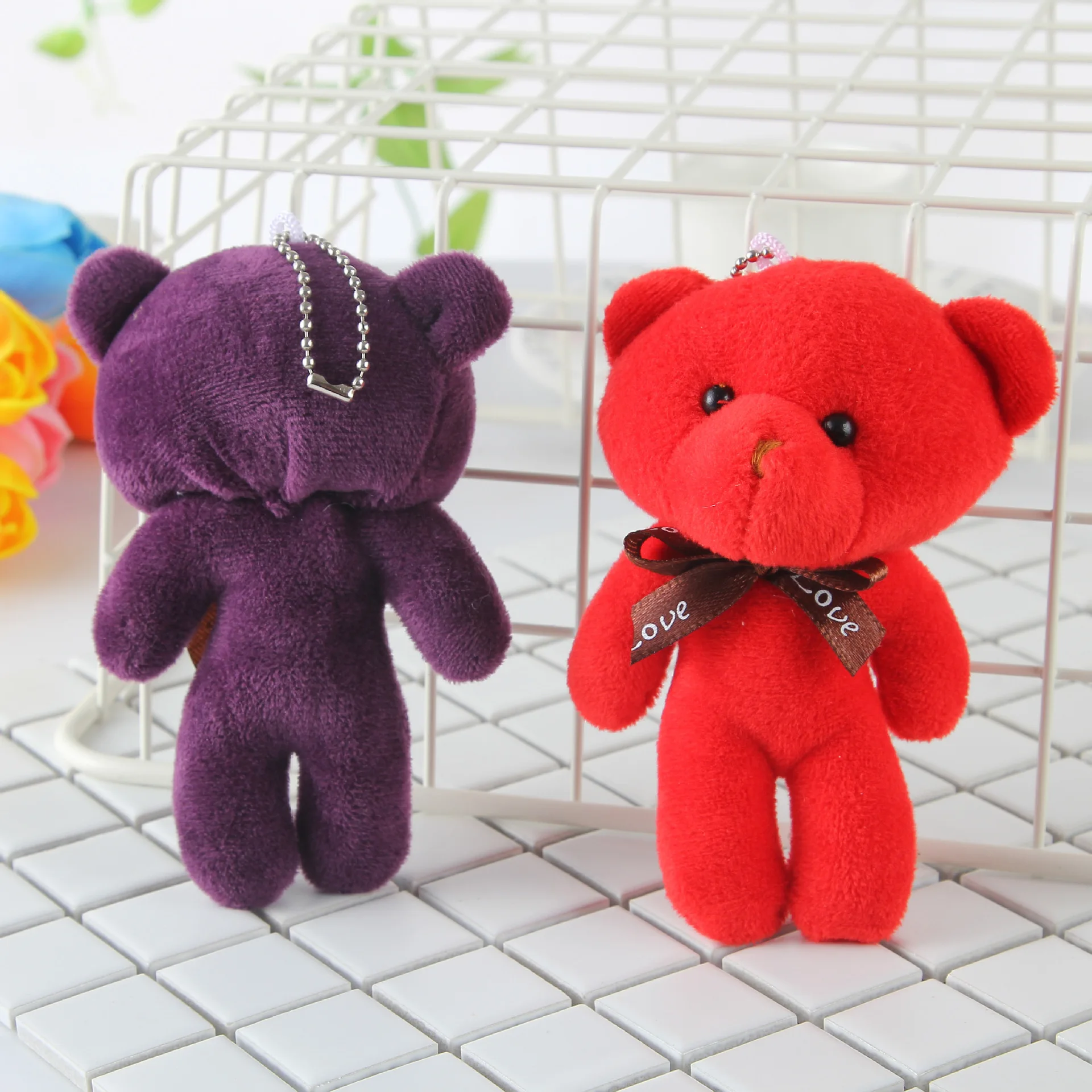 Горячая 13 см детские мягкие игрушки животные пушистый медведь плюшевый медведь милая сумка в виде плюшевой игрушки плюшевый брелок автомобильный держатель для ключей кукла-подвеска
