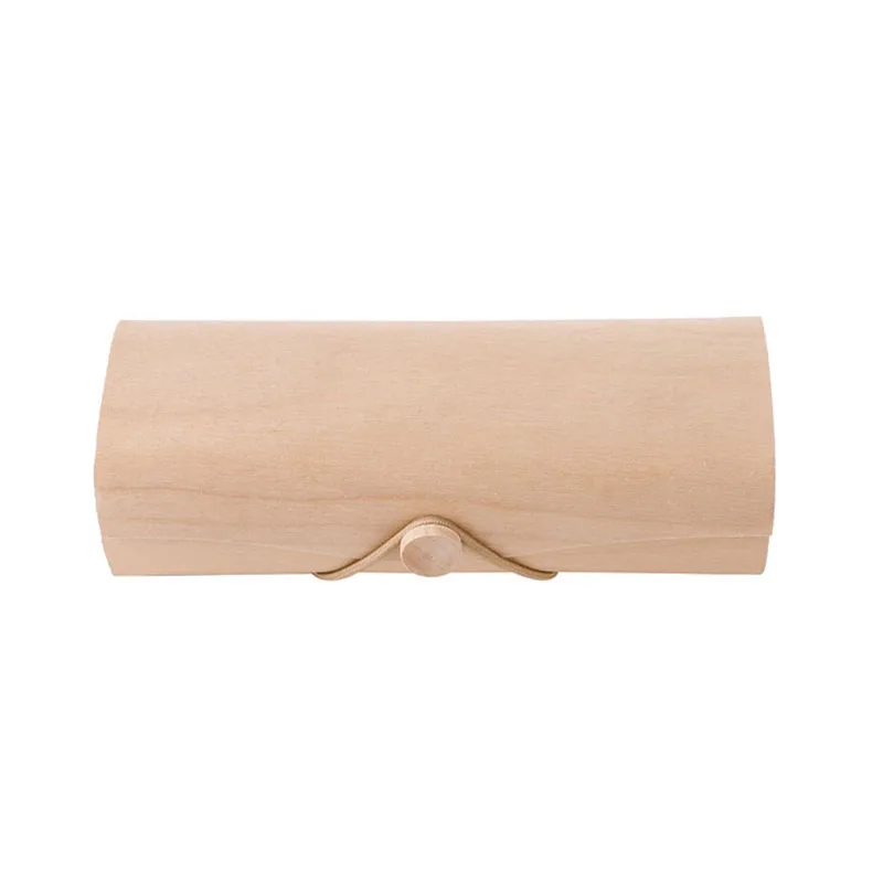 Portable Wooden Sunglasses Box Case Eye Glasses Clam Shell Protector New