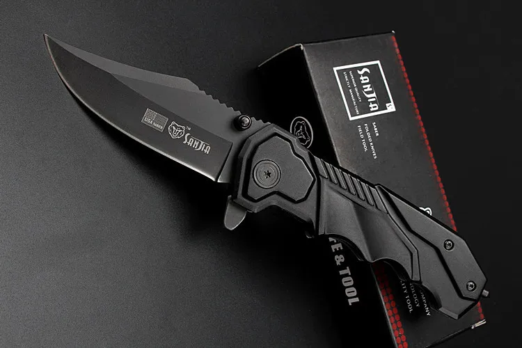 2016 Real Sale Knives Knife Navajas Quality Outdoor Protect Rescue High Hardness Folding Pocket Soldier Army Fruit Wolf's Fang