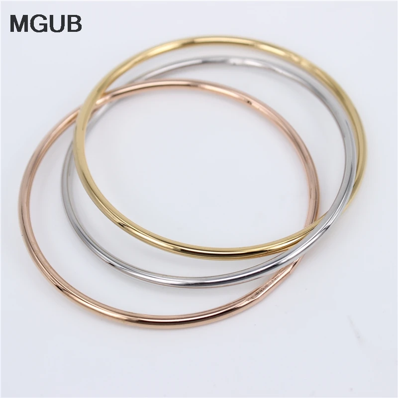 

Lightweight and smooth Bracelets & Bangles stainless steel jewelry birthday party gift 2mm 3mm thick 70mm diameter LH686