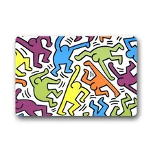 WARMTOUR дверные коврики Keith Haring Cool Graffiti Art на заказ машина моющийся коврик ворота подкладка для коврика нетканый тканевый верх