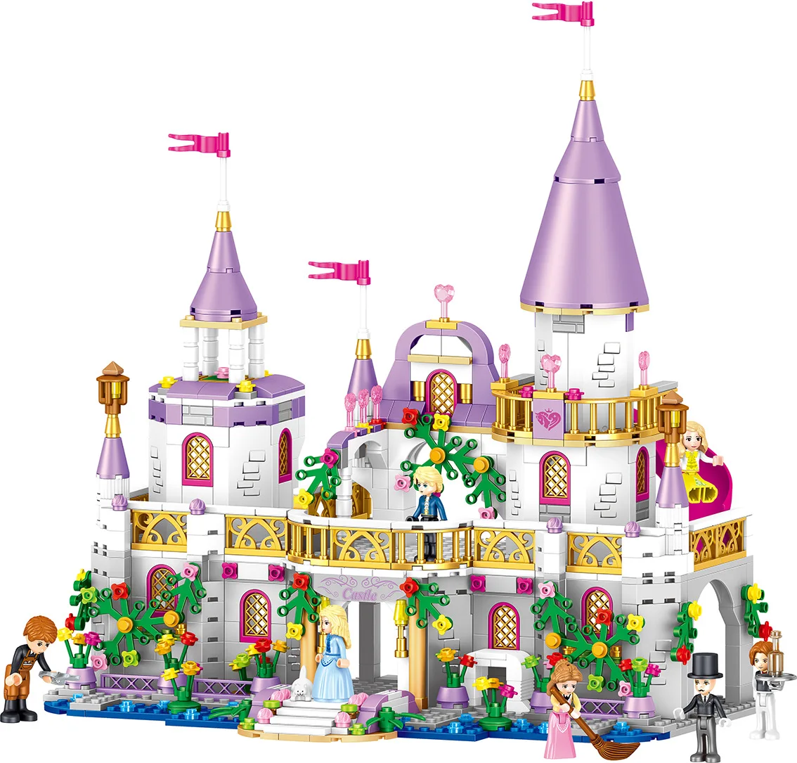 

Girls Friends QL1106 731PCS Building Blocks Princess Windsor Castle technic Designer Bricks Legoingly 41148 Toys Girl