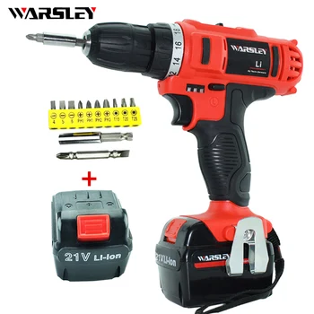 

21V Electric Screwdriver Cordless Drill Lithium battery wireless electric drilling powered rechargeable Mini Power Tools