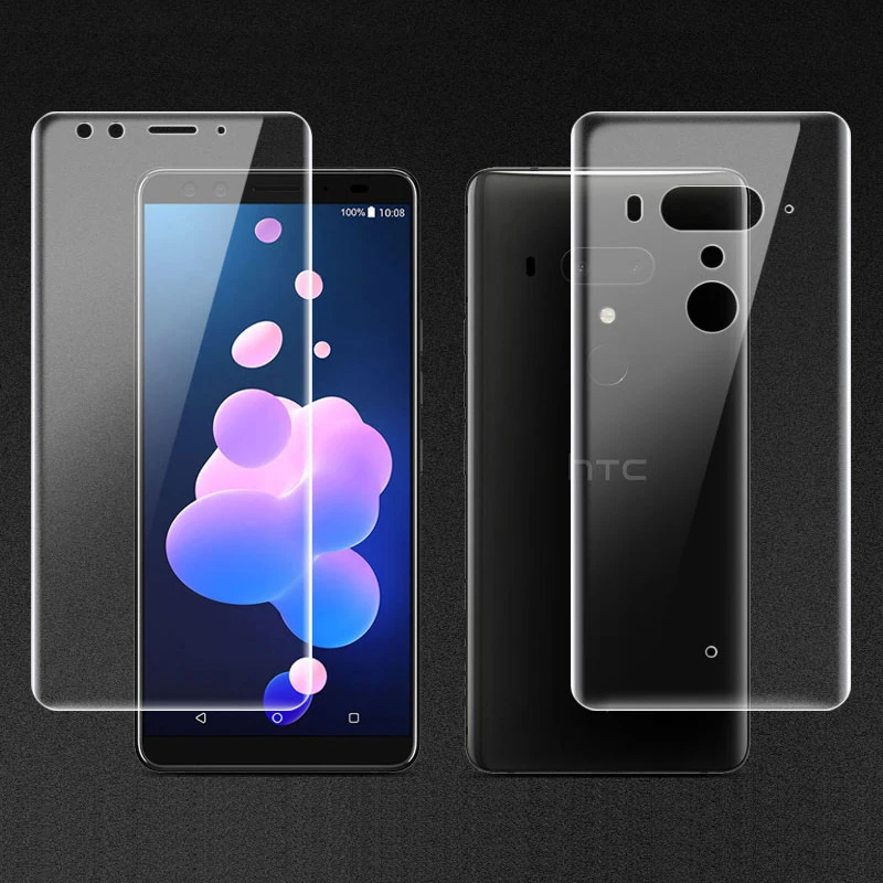

CCDZ Front Back Ultra-thin Transparent Full Cover Soft Hydrogel Film For HTC U11 U12 Plus Screen Protector Soft Protective Film