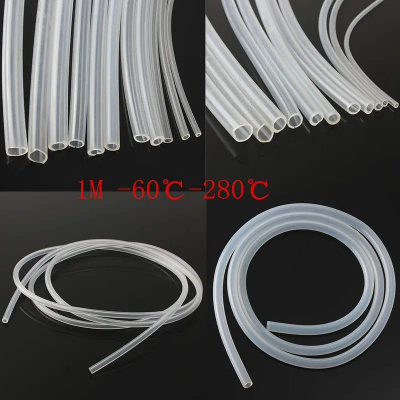 

1 Meter Food Grade Transparent Silicone Tube Soft Rubber Hose 3 4 5 6 7 8 9 10mm Out Diameter Flexible Milk Hose Beer Pipe