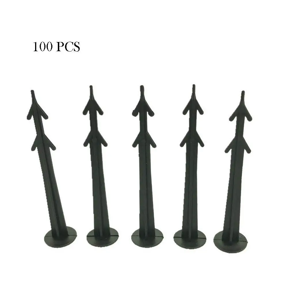 

100PCs Garden Securing Pegs Plastic Garden Cover Cloth Securing Stakes Spikes Lawn Pins Pegs For Membrane Weed Fabric Netting